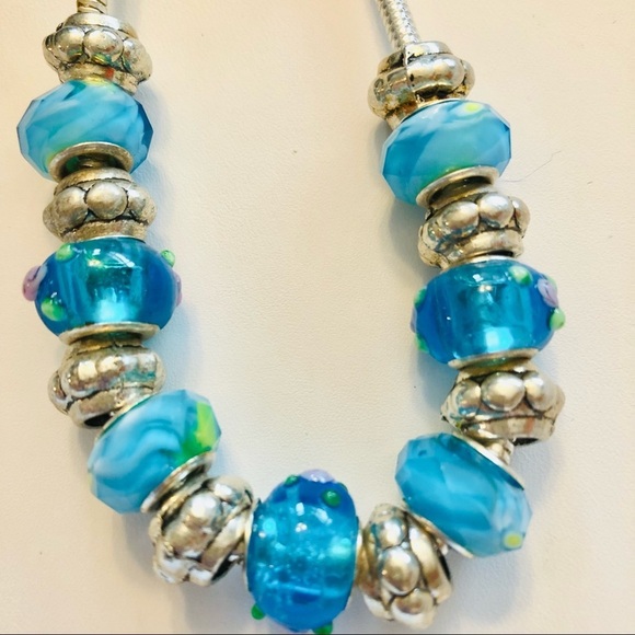 🌟Host Pick 🌟 Troll beads: Aquatic Life Collection on Silver Snake Chain - Picture 9 of 10